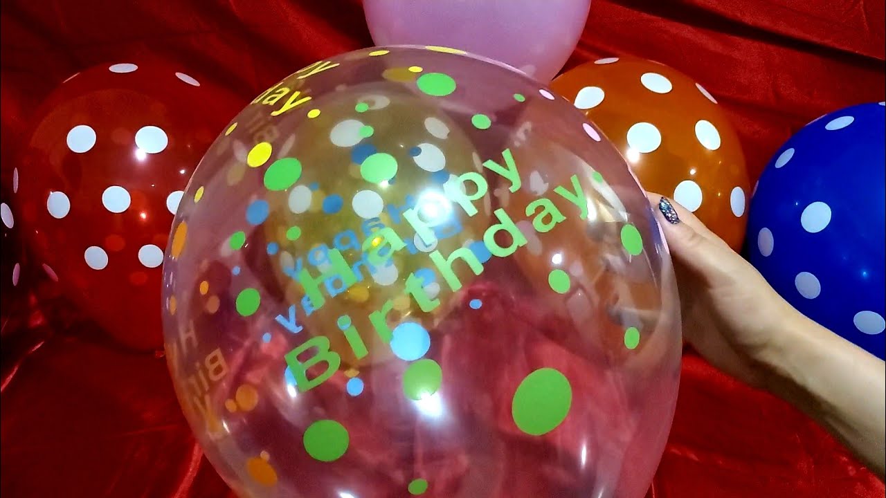 POLKA DOT BIRTHDAY BALLOONS POP!!!