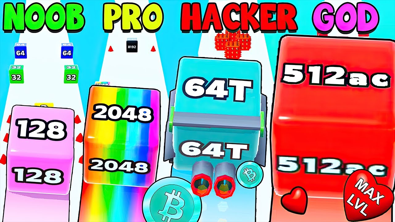 WOW 🤯 Full gameplay in Jelly Run 2048 🔴 PARIS ADVENTURE & INFINITY MODE [From 128 to 64T]