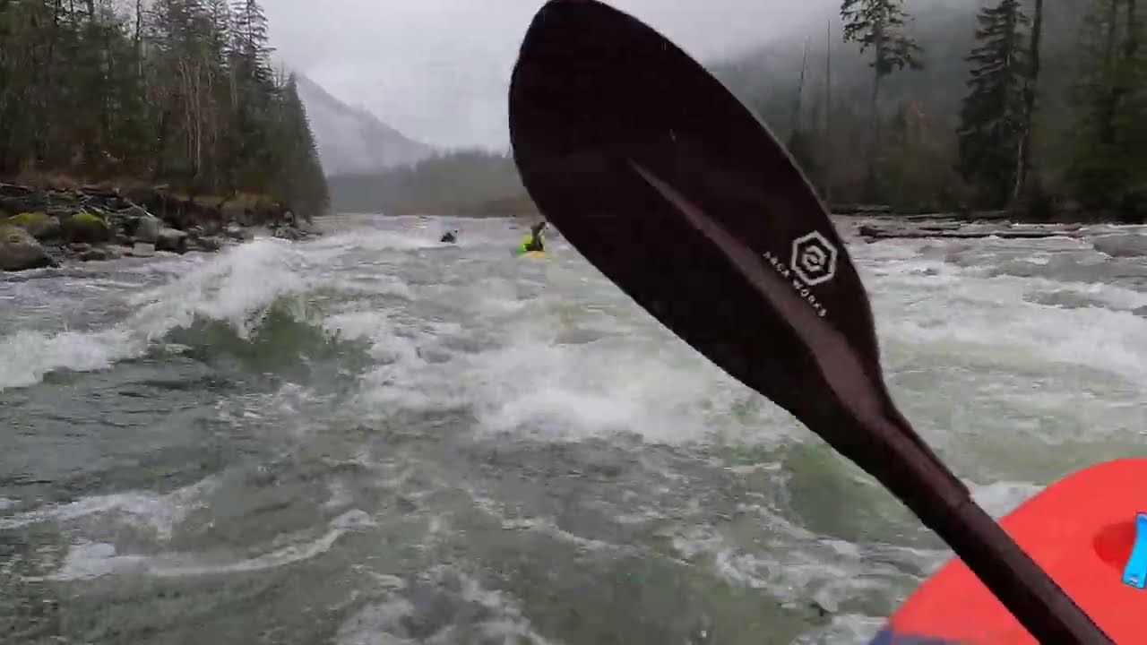 North Fork of the Skykomish Kayaking, below Drum Beater to Galena in a Pyranha ReactR Kayak