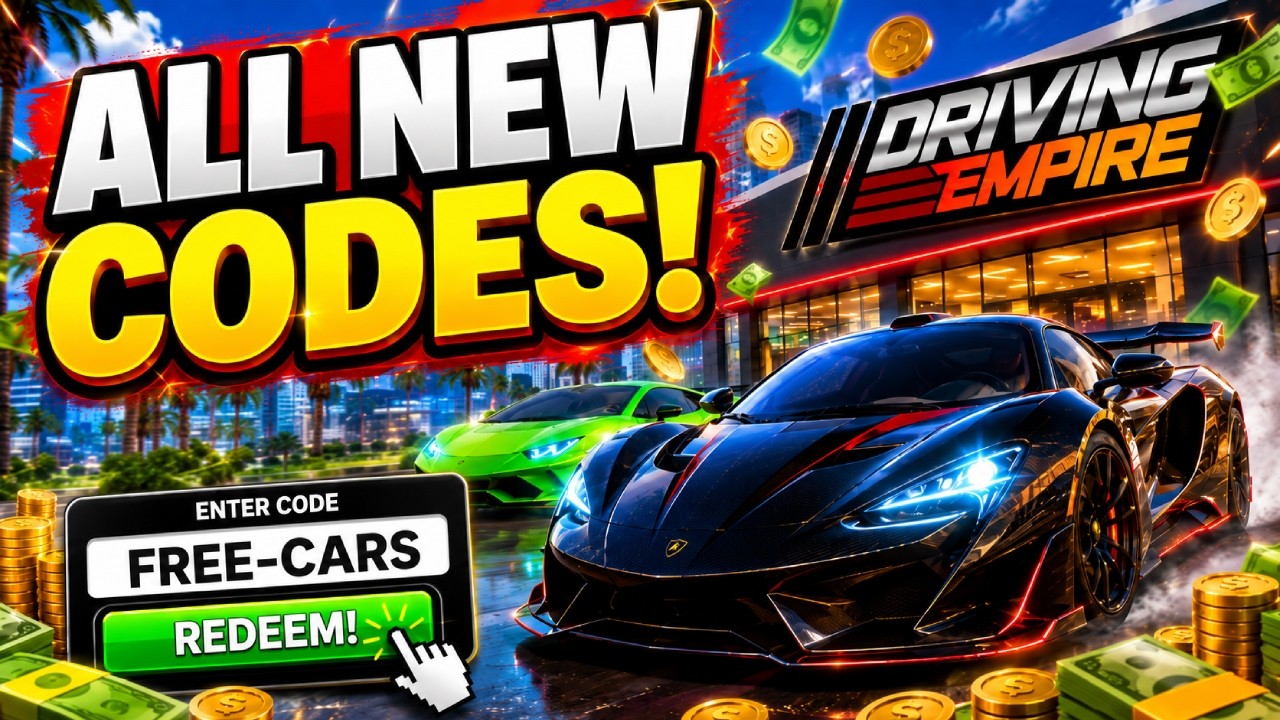 *НОВЫЕ* КОДЫ ДЛЯ DRIVING EMPIRE НА БЕСПЛАТНЫЕ ДЕНЬГИ И МАШИНЫ 😱 РАБОЧИЕ КОДЫ ДЛЯ ROBLOX DRIVING E...