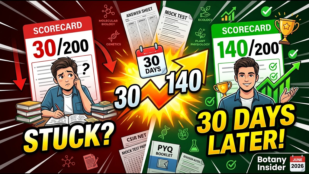 Last 30 Days Strategy for CSIR NET June 2026 | Boost Your Score from 30 to 140+