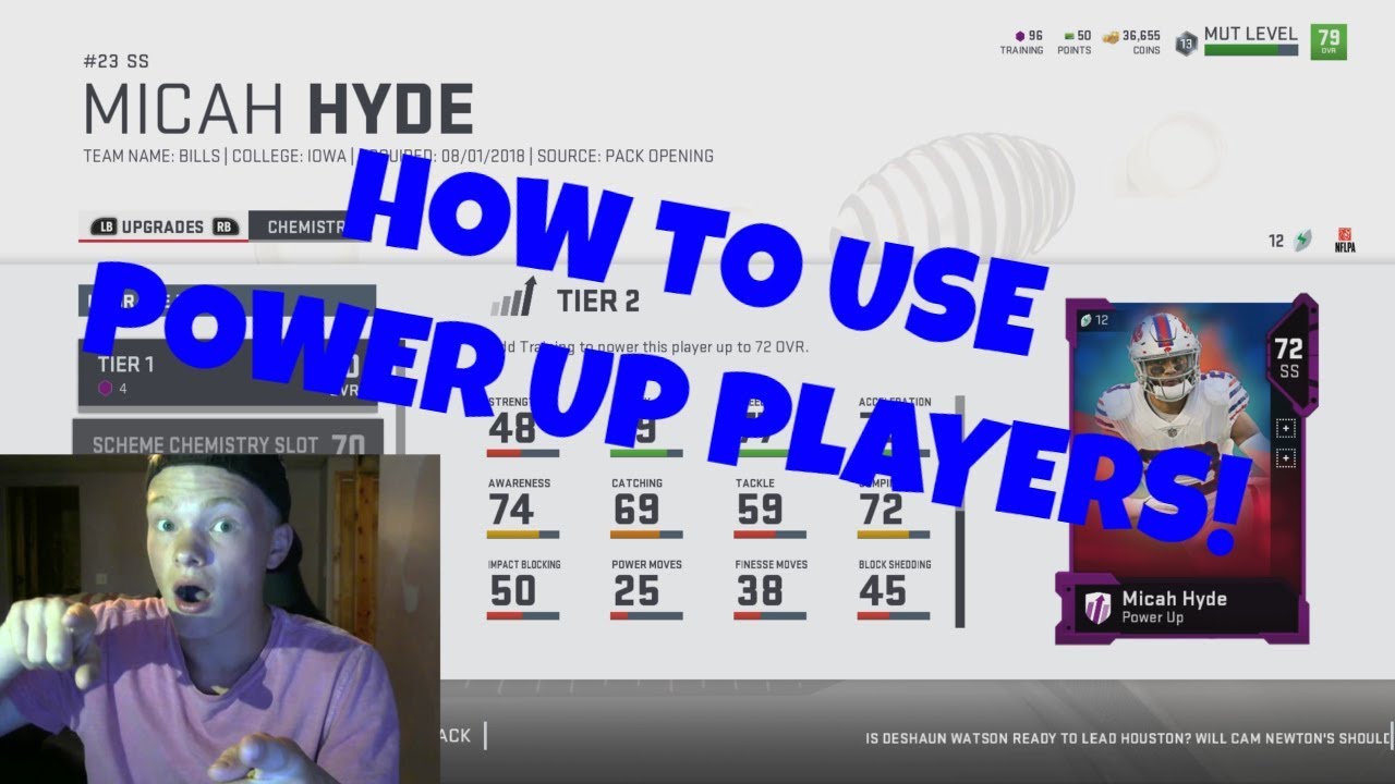 HOW TO USE POWER UP PLAYERS IN MADDEN 19 ULTIMATE TEAM! AMAZING NEW AND FUN PLAYER SYSTEM!