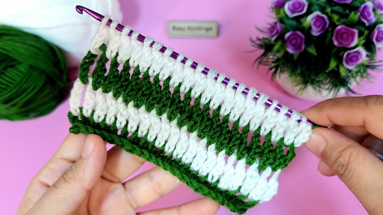 Tunisian Crochet in 9 minutes - Super Easy Tunisian Crochet For Beginners - Easy Knittings
