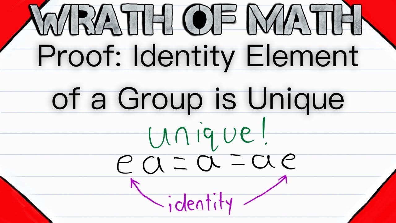 Proof: Identity Element of a Group is Unique | Abstract Algebra