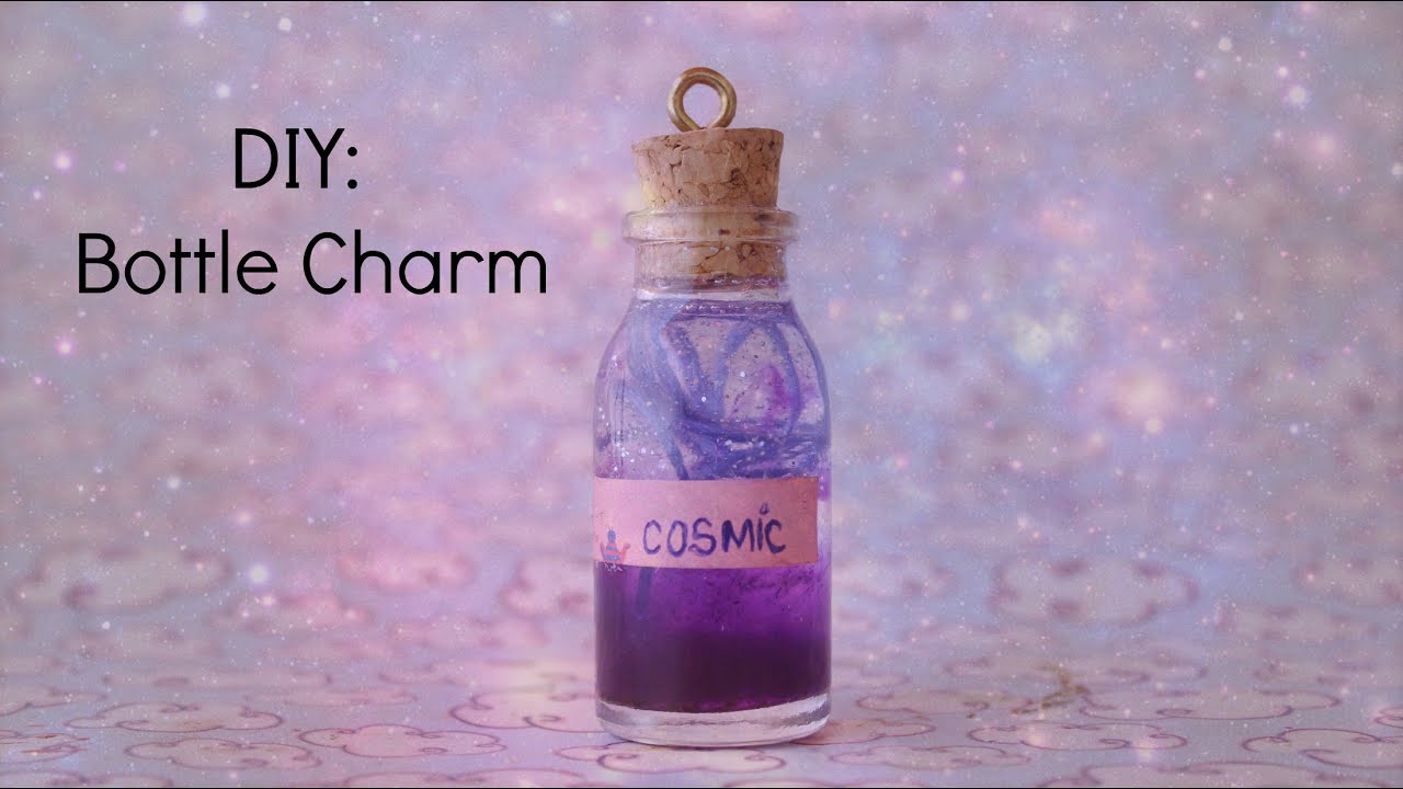 DIY: COMO FAZER BOTTLE CHARM GALAXY ➸ POÇÕES MÁGICAS