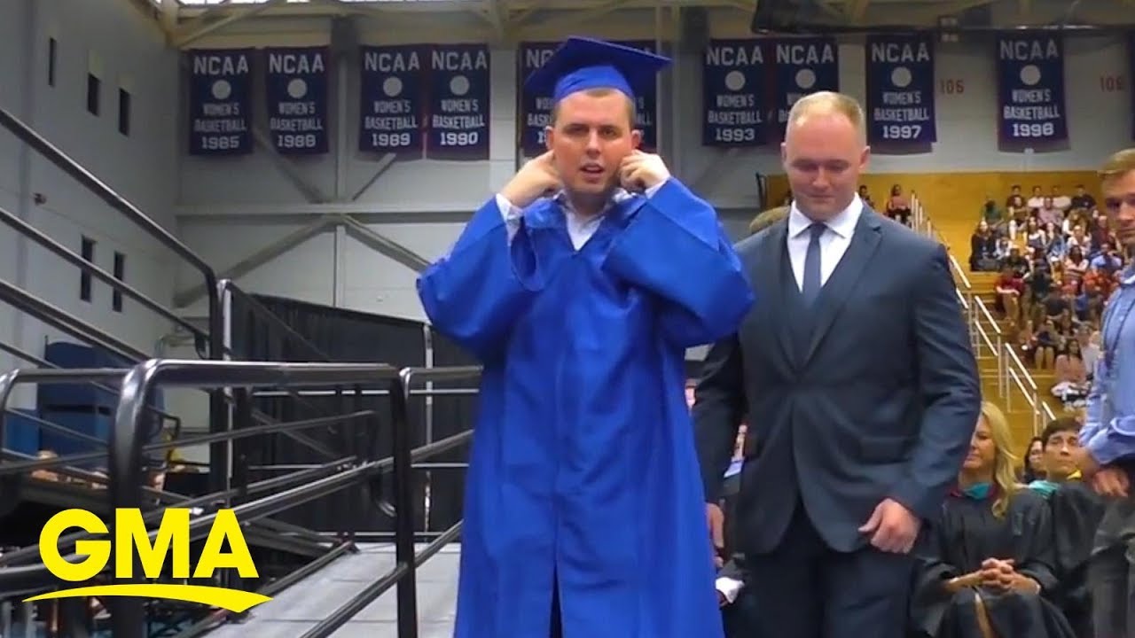 Graduation ceremony goes silent when student with autism accepts diploma | GMA Digital