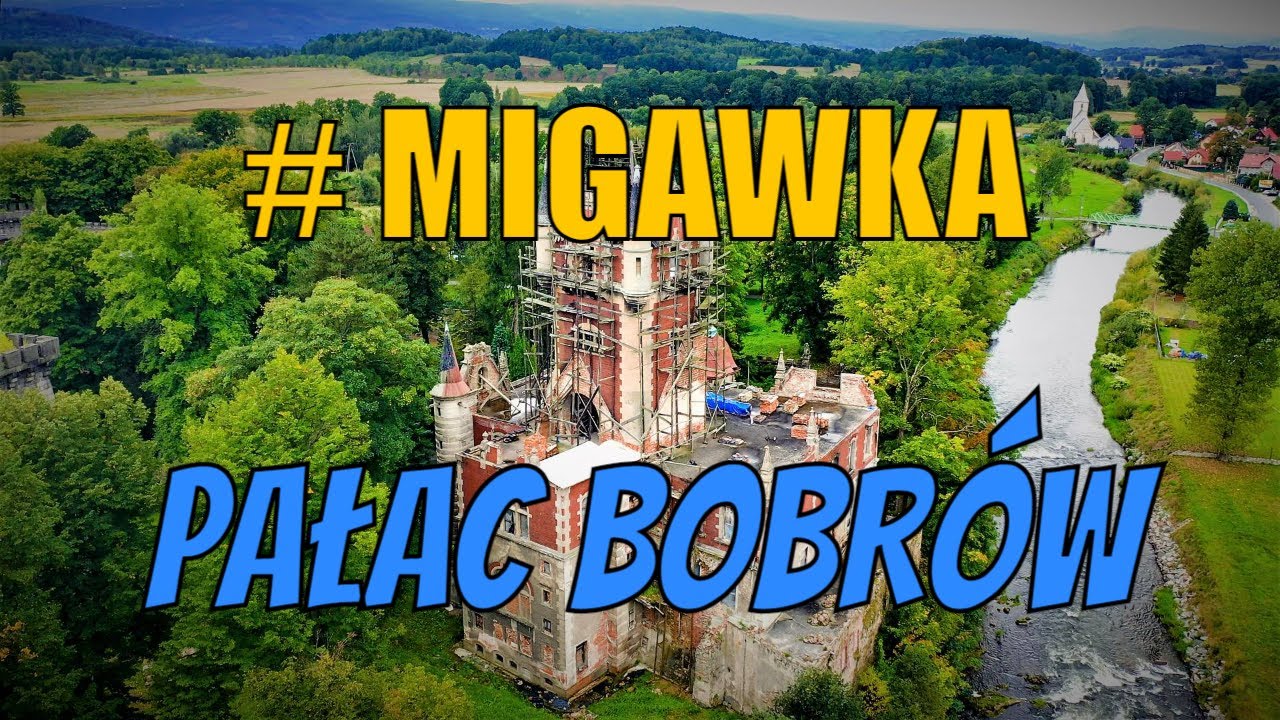 Pałac #Bobrów popada w ruinę, Migawka z drona