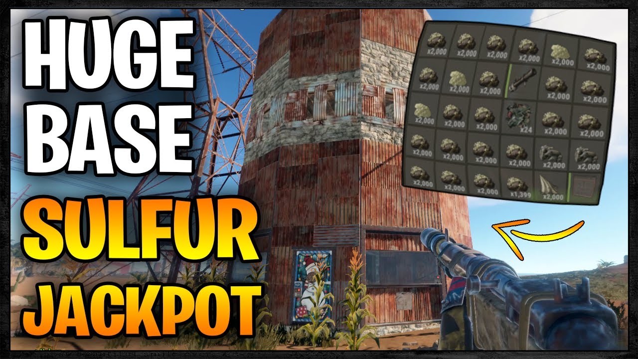 AWESOME SULFUR JACKPOT from a HUGE BASE - Profit or Fail | Rust