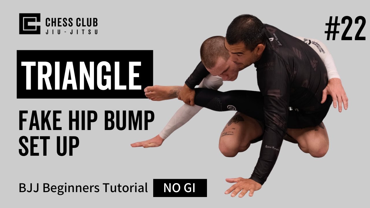 No Gi BJJ Beginners Tutorial - Triangle Set Up faking the Hip Bump Sweep