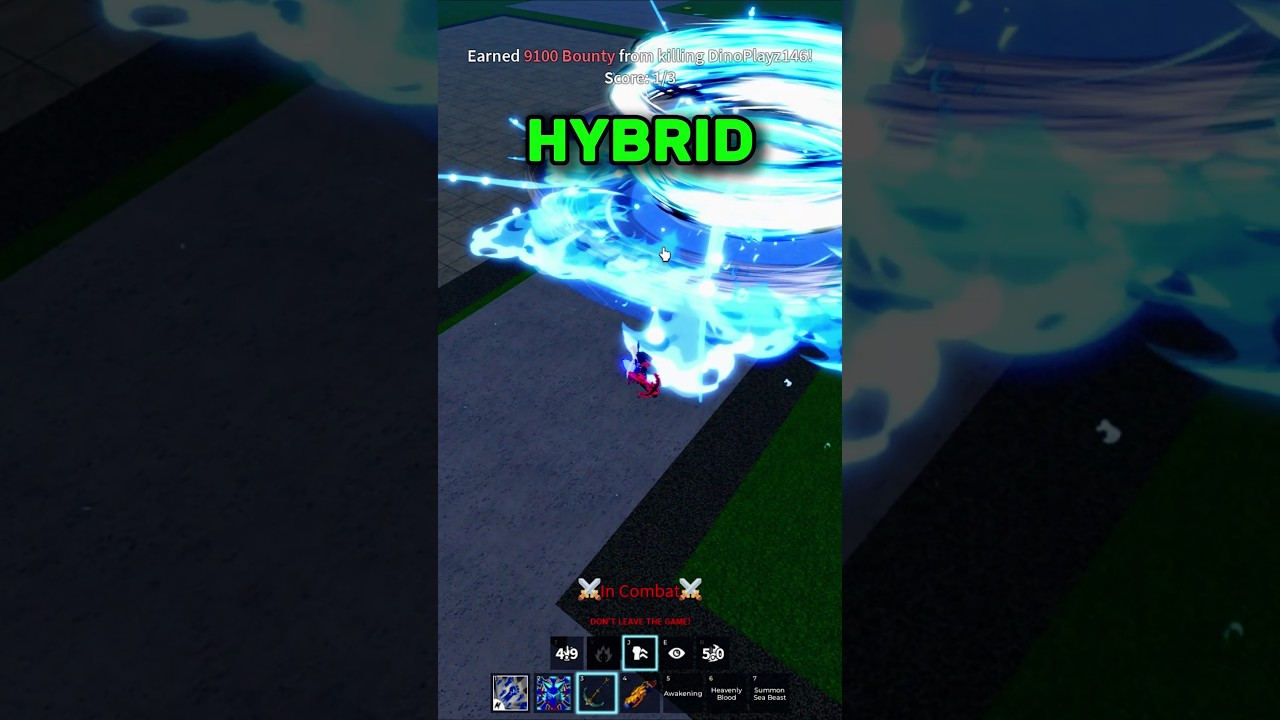 I use hybrid build for pvp and it's insane #bloxfruits