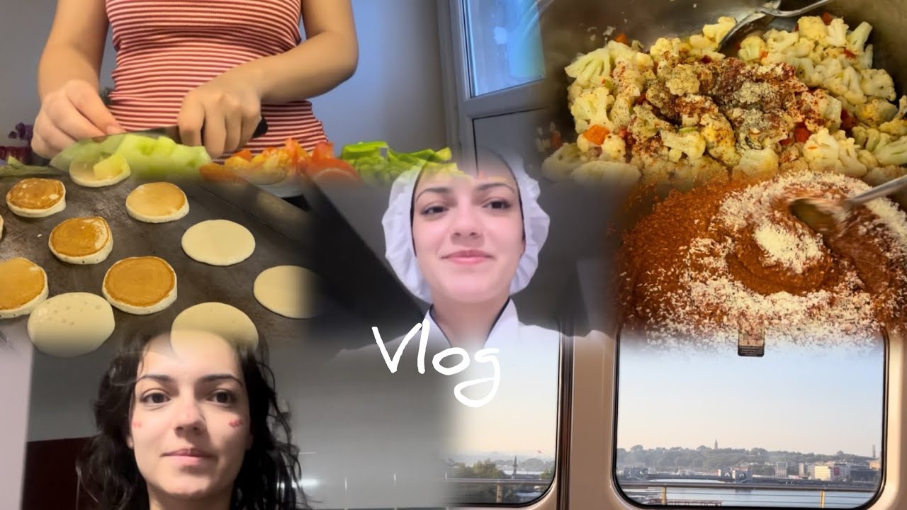 VLOG11 | 5’TE UYANMAK | BİRLİKTE HAZIRLANALIM MUTFAK STAJINDA BİRKAÇ GÜN 👩🏻‍🍳#dailyvlog #cooking