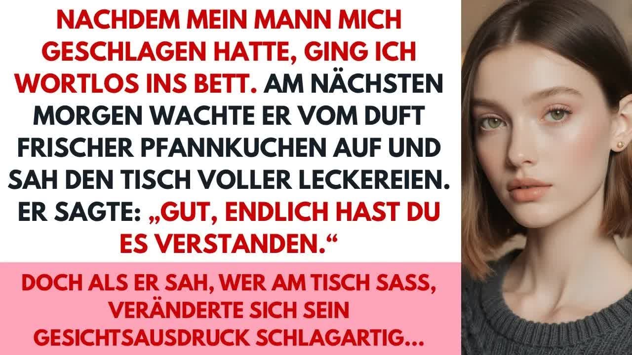Ich schwieg, nachdem mein Mann mich geschlagen hatte; am Morgen sahen die Gäste, wie er erbleich