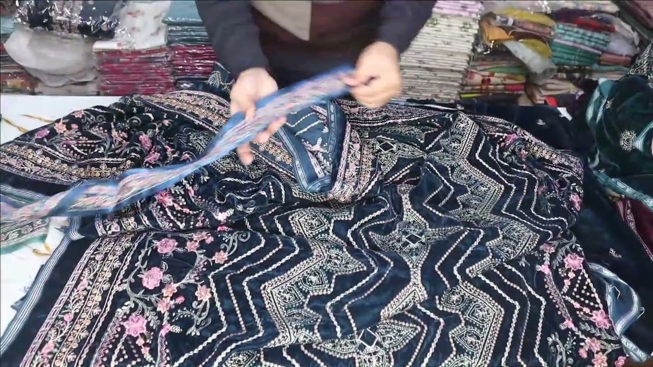 2nd Volume 3pc Embroidery Velvet ‎| Fancy Wear | Party Wear | Wholesaler in Faisalabad