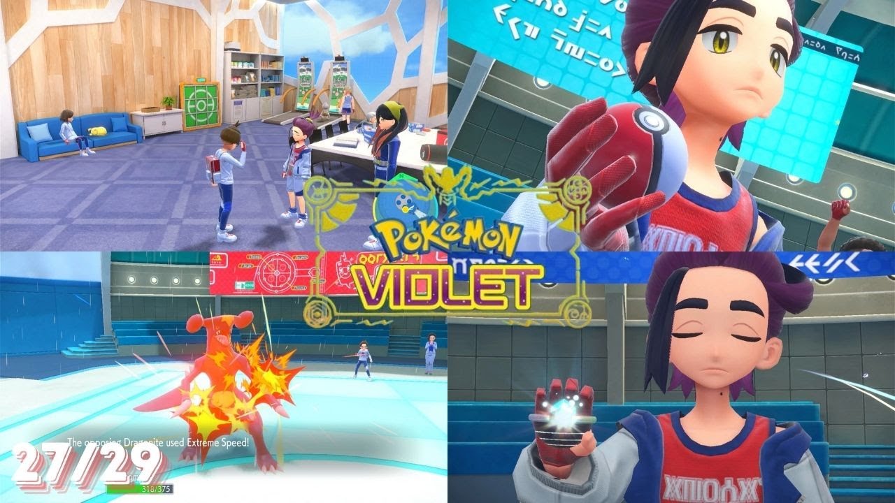 Pokemon Scarlet and Violet Blueberry Academy Battling Kieran