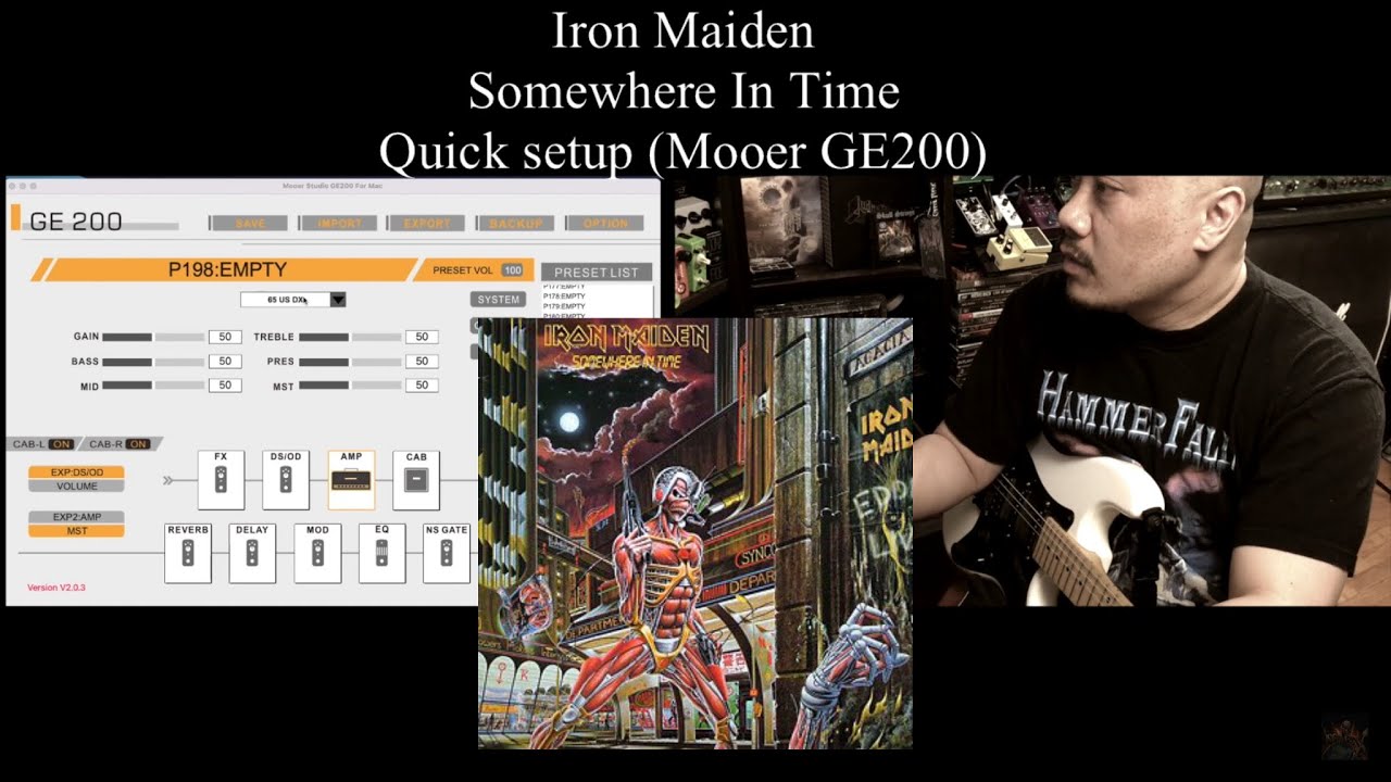 Как получить тон Iron Maiden Somewhere In Time (Mooer GE200)