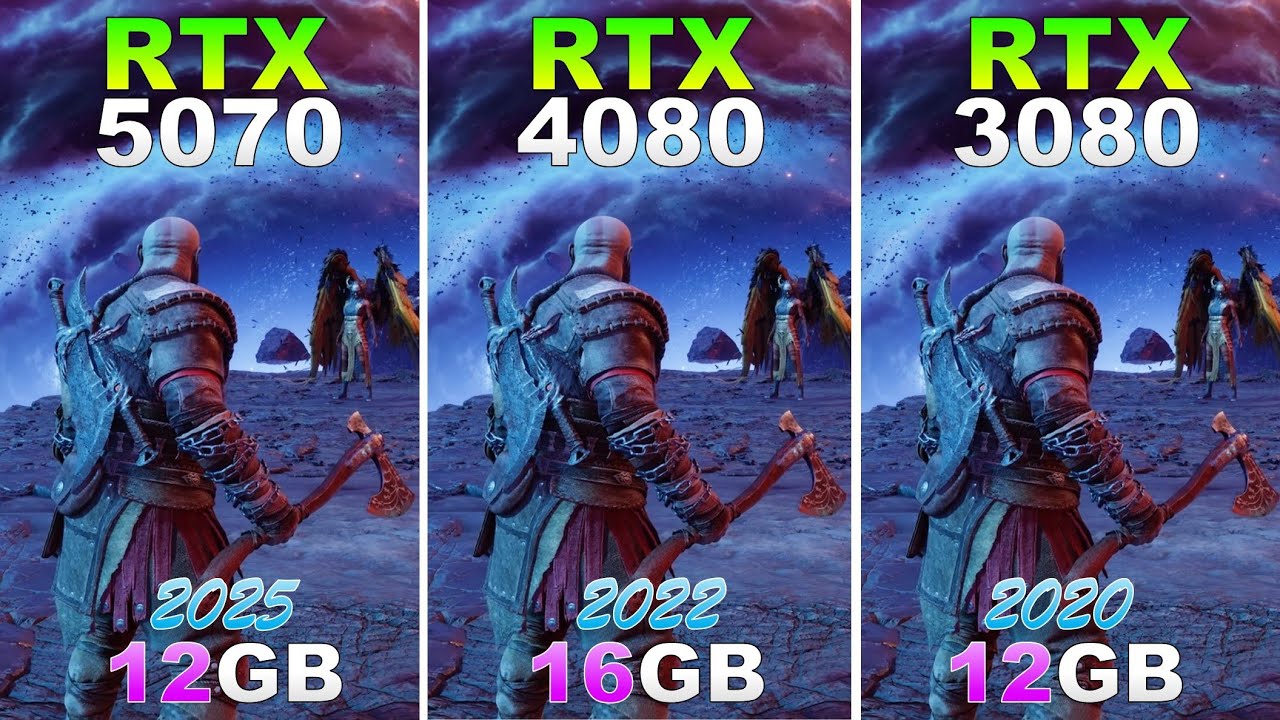 RTX 5070 vs RTX 4080 vs RTX 3080 - Test in 10 Games