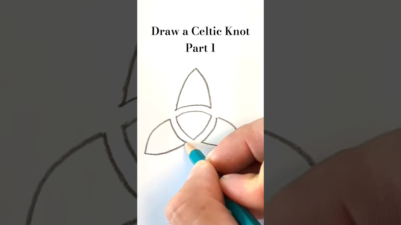 how to draw an Irish Trinity Knot a.k.a. a triquetra (part 1) #paganism #mythology