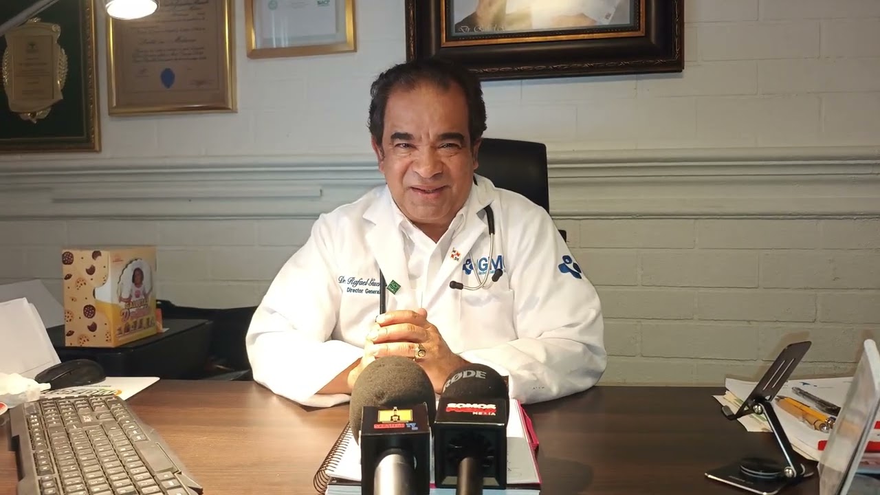 El dr. Rafael Guzmán ofrece declaraciónes sobre la rendición de cuentas del presidente 