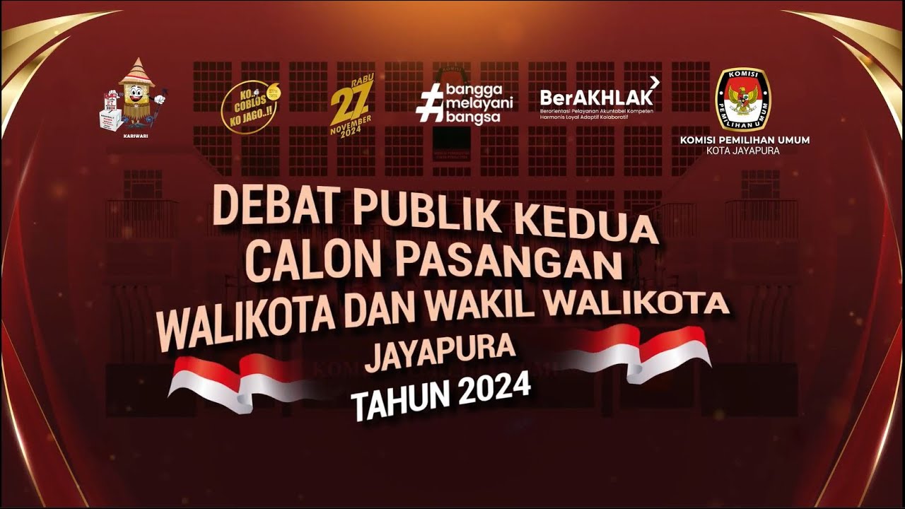DEBAT PUBLIK KEDUA CALON WALIKOTA DAN WAKIL WALIKOTA KOTA JAYAPURA TAHUN 2024