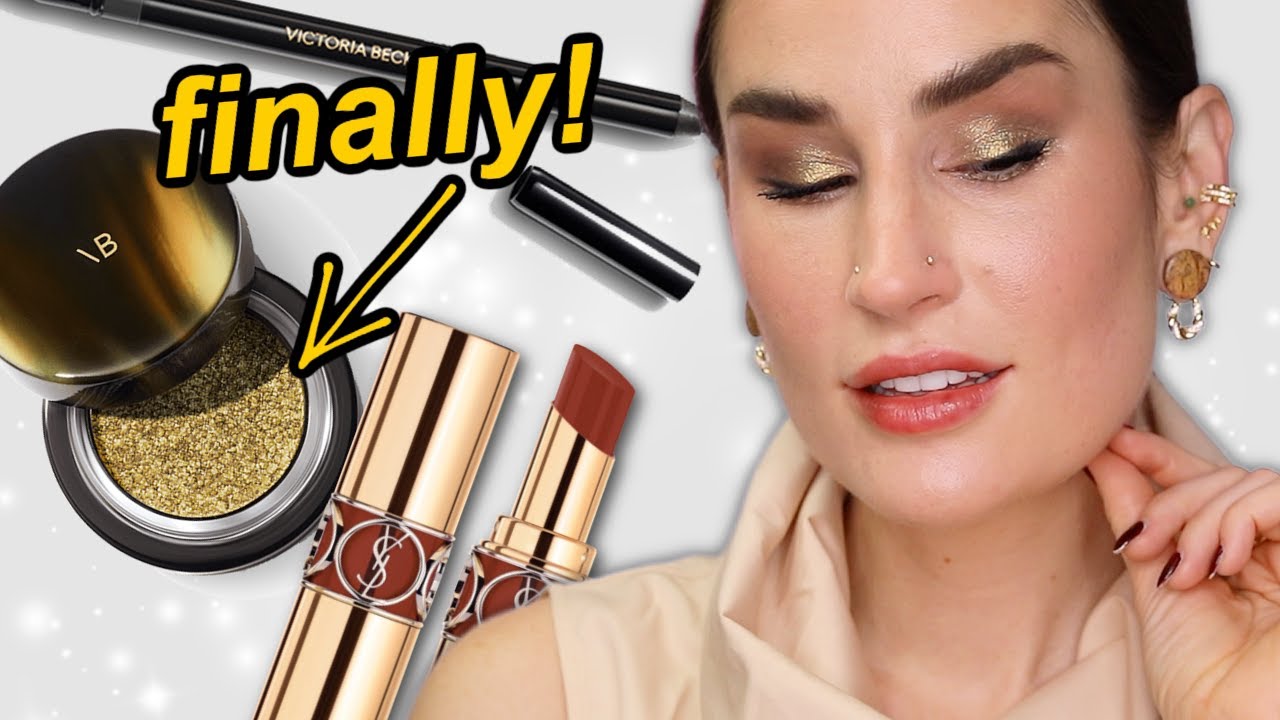 NEW VICTORIA BECKHAM Lid Lustres & Satin Kajal Jewel Liners | Elegant Red & Green Holiday Makeup
