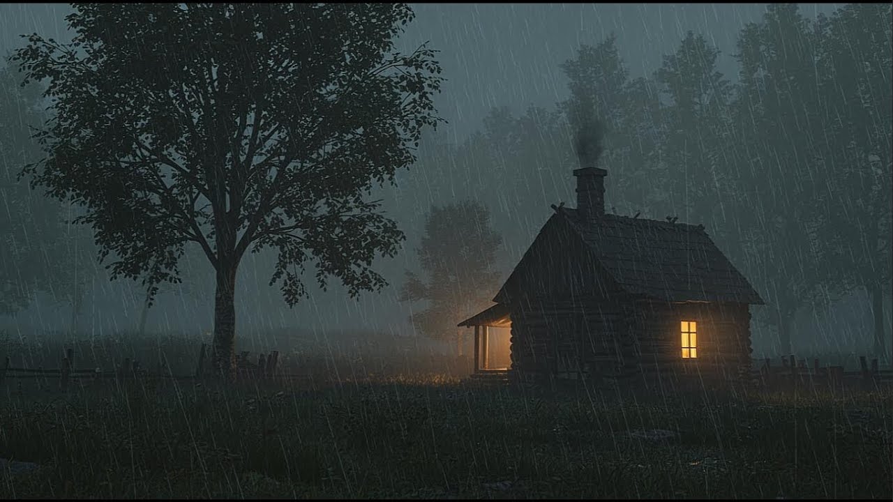 Rain and Thunder Sounds for Sleeping 🌧️(No Ads) Deep Night Storm Ambience