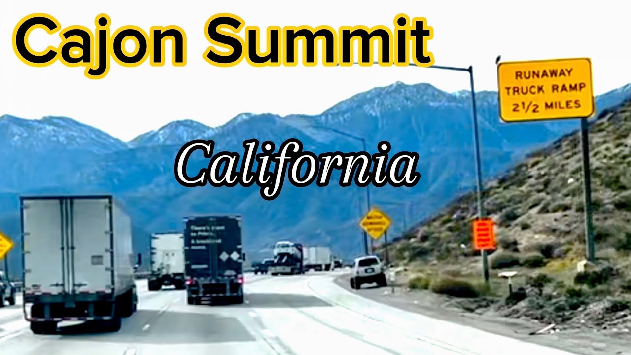 Driving Cajon Summit: California