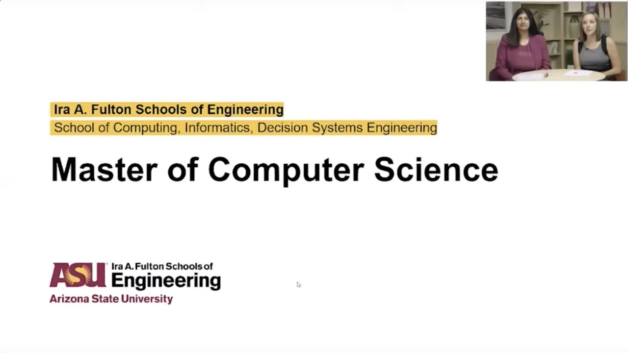 ASU's Online Master of Computer Science - Live Q&A webinar - October 2019