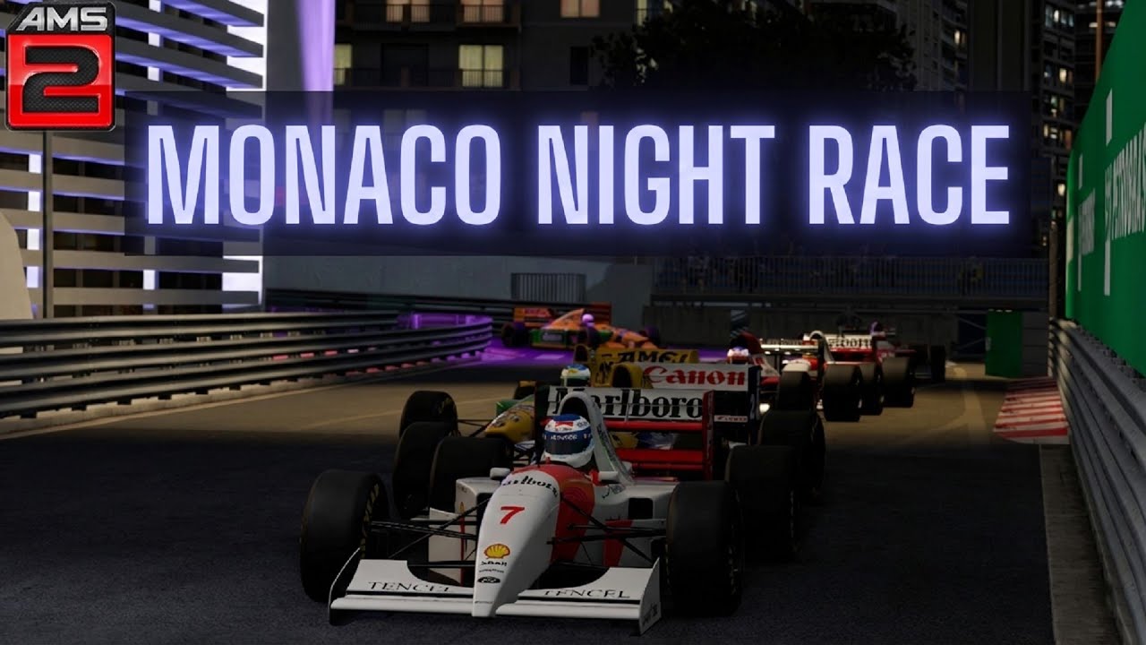 AMS2 | VR | Insane Midnight Race Through Monaco in F1 Cars &ndash; 1993 |