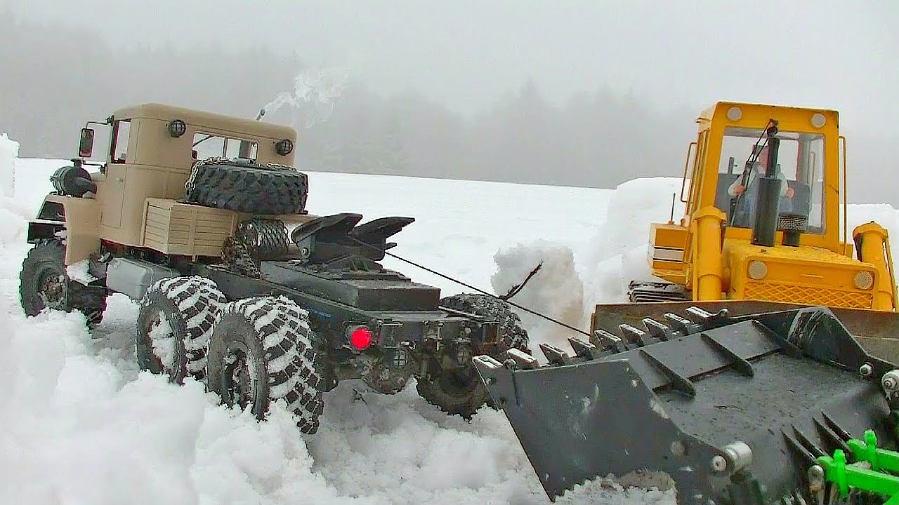 BIG RC Machines Rescue Trucks on ICE ROAD