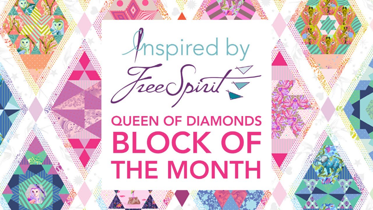 Inspired by FreeSpirit: Queen of Diamonds Block of the Month