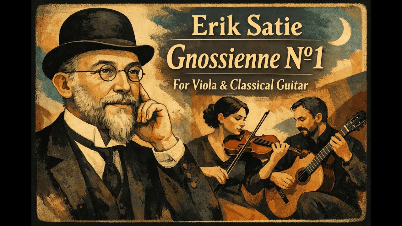 Erik Satie - Gnossienne Nº1. For Viola and Classical Guitar.