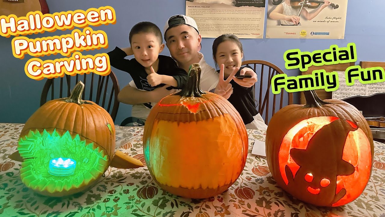 Epic Halloween Pumpkin Carving! 🎃 Which One Wins? | Special Family Fun Night 👨‍👧‍👦✨