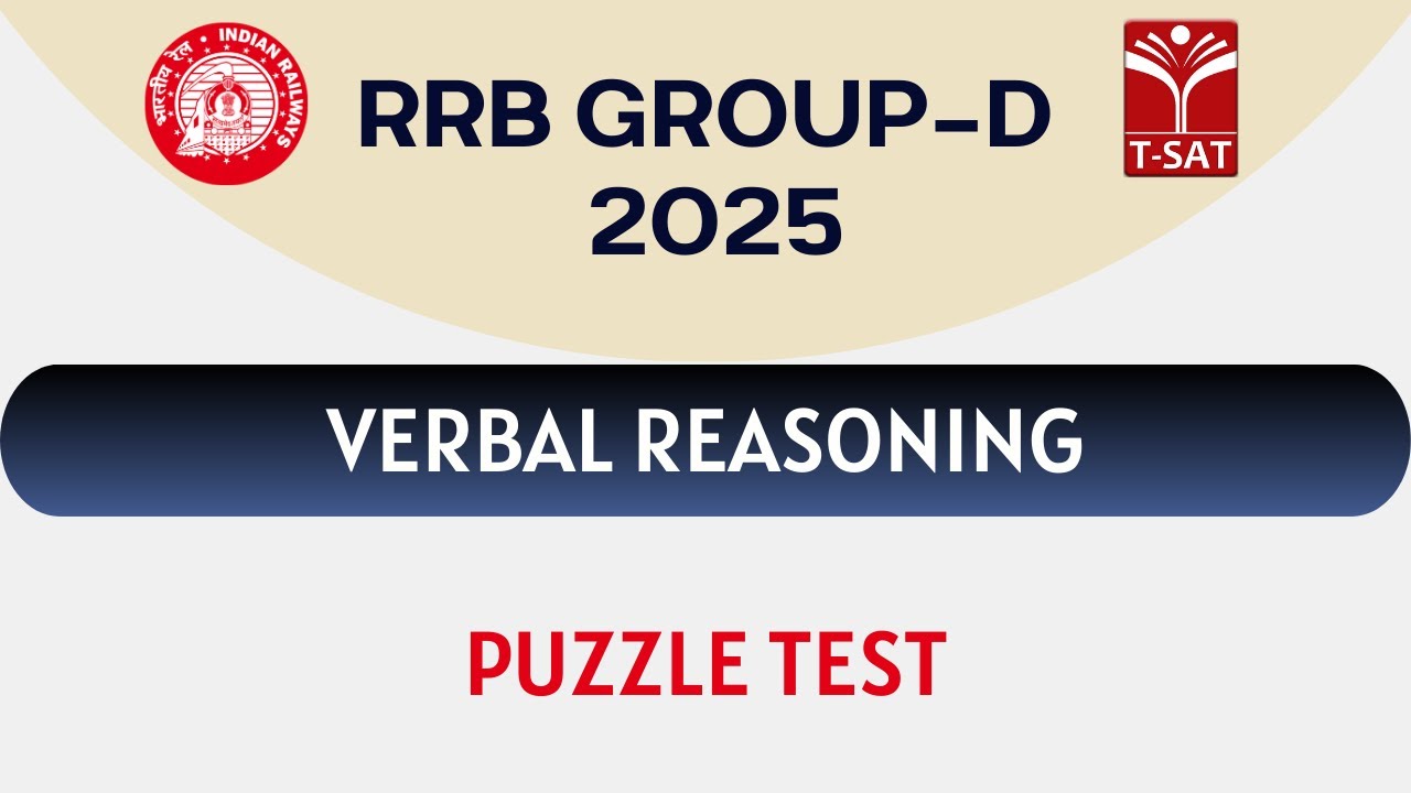 RRB Group - D | Verbal Reasoning - Puzzle Test | T-SAT