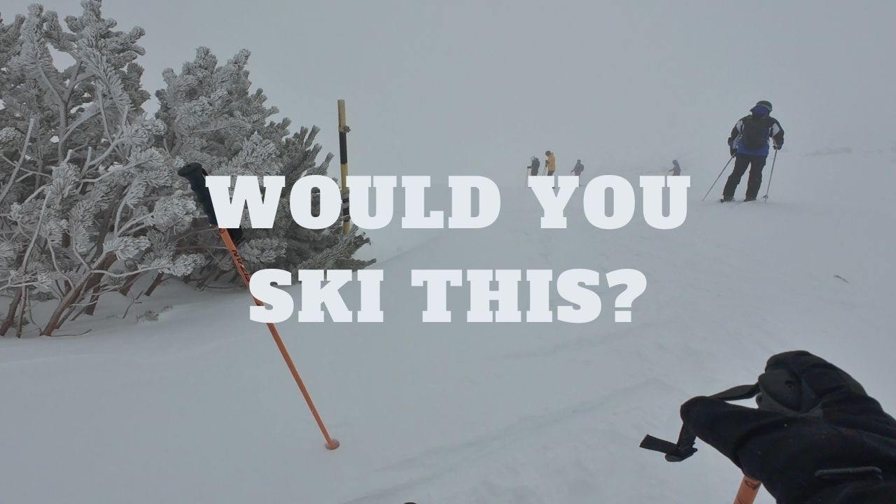 Uncut Whiteout Skiing: Falling Down a Red Run in Borovets