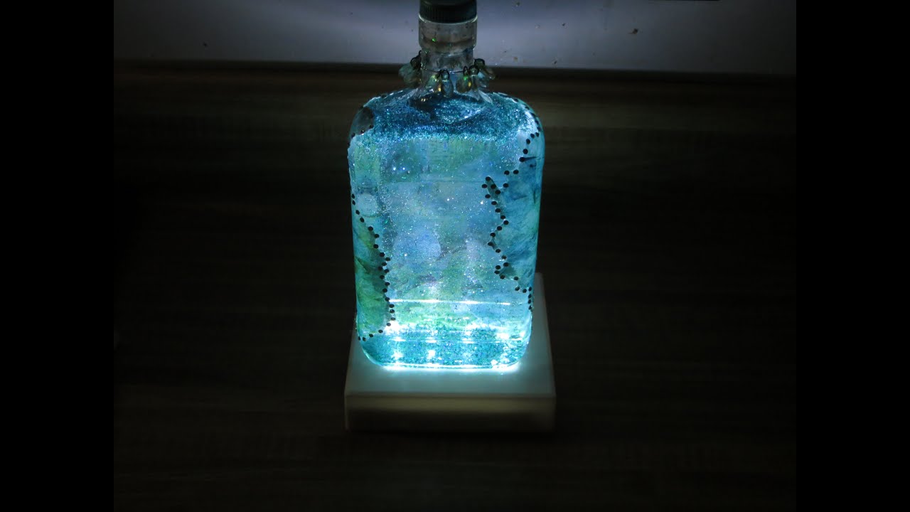 DIY Decoupaged Hydrangea Glitter Liquor Bottle
