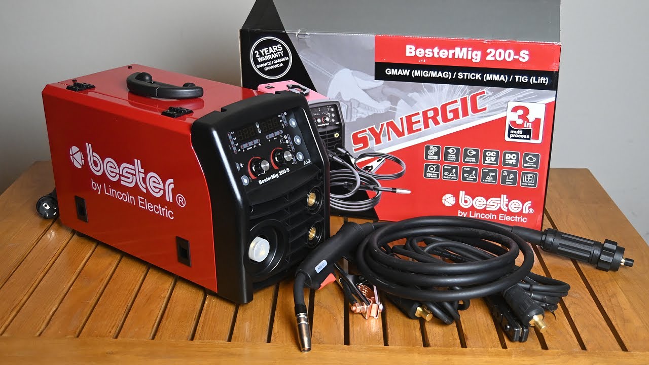 Półautomat spawalniczy BESTER MIG 200 S SYNERGIA MMA MIG TIG Lift Migomat