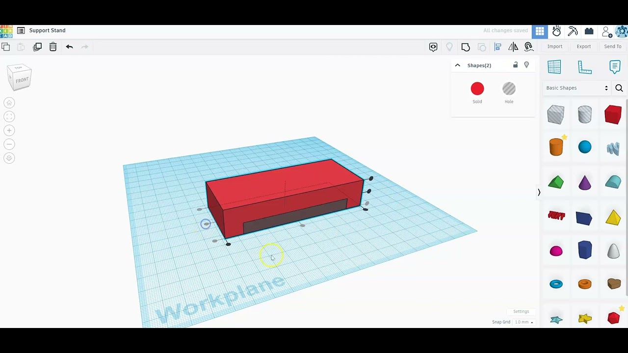 Creating the Base of the Support Stand