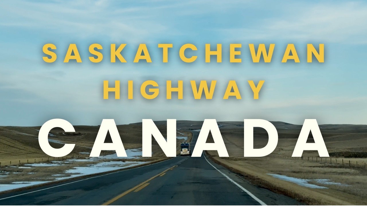 Canada Road Trip 4k | Calm Open Drive Through Saskatchewan.