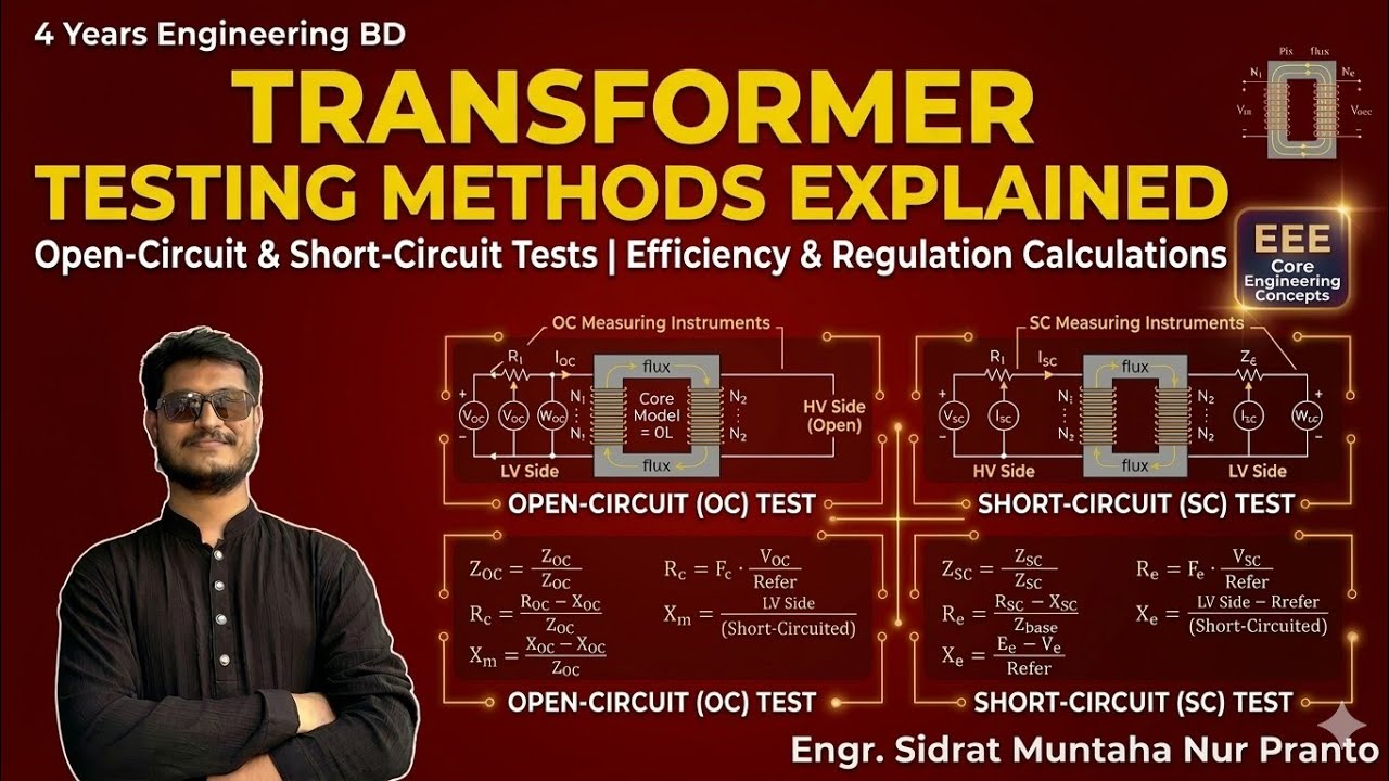 Transformer Testing Methods Explained | Open-Circuit & Short-Circuit Tests