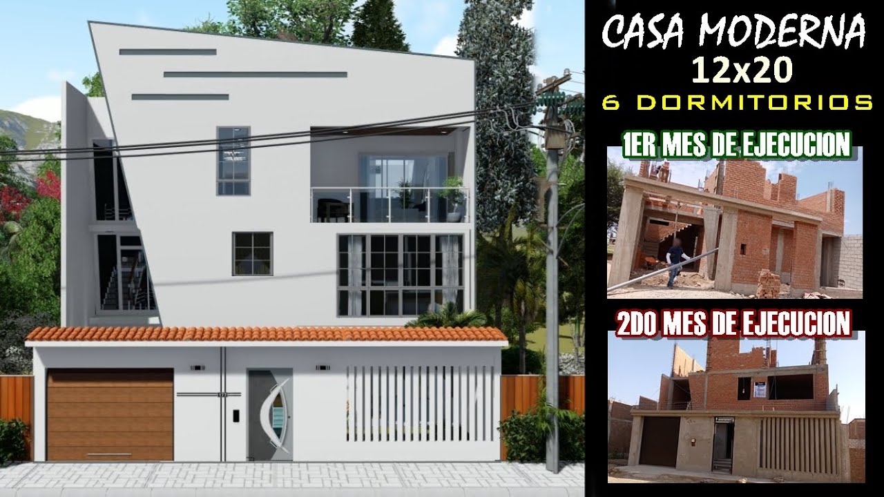 HERMOSA CASA 12X20 - TRES PISOS 6 DORMITORIOS (CASAS MODERNAS RT)