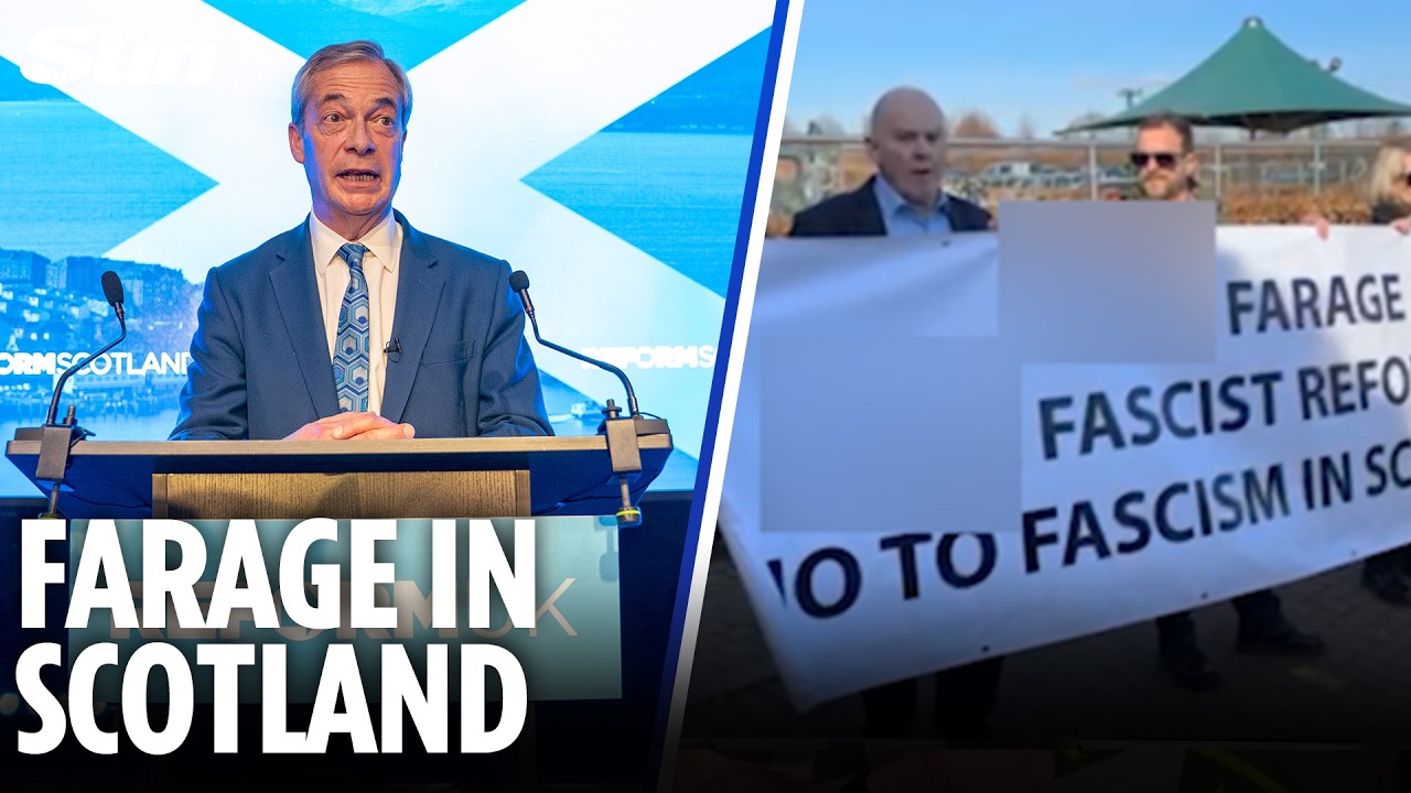Nigel Farage met with protests in Scotland for Reform UK’s election push
