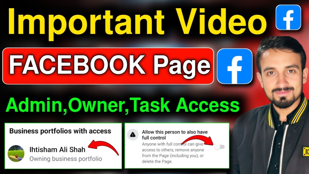 Facebook Important Settings | Page Owner & Admin Access Complete Guide