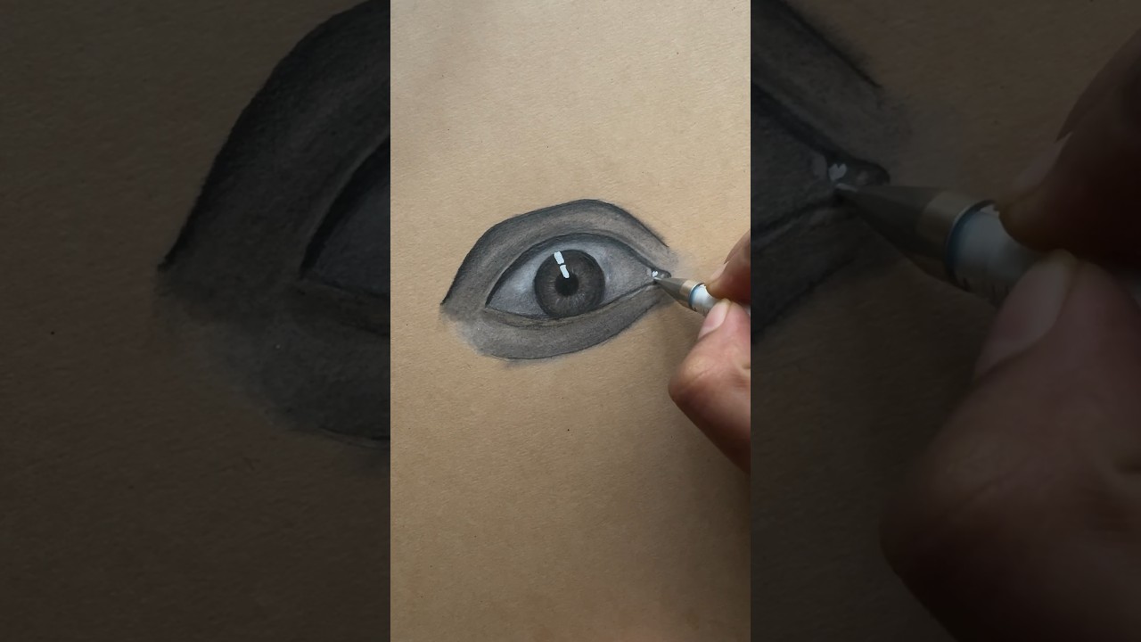 Drawing video 36 #shorts #short #drawing #crafts #diy #realistic #art #sketching #nazriya #eyes