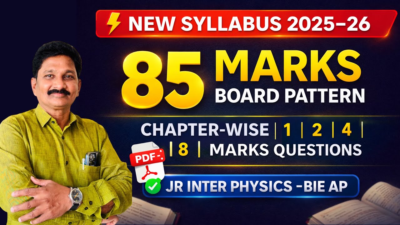 AP Inter Jr Physics NEW 85 Marks Pattern (2025–26) | Official PDF Explained #APInter2026#JrInter
