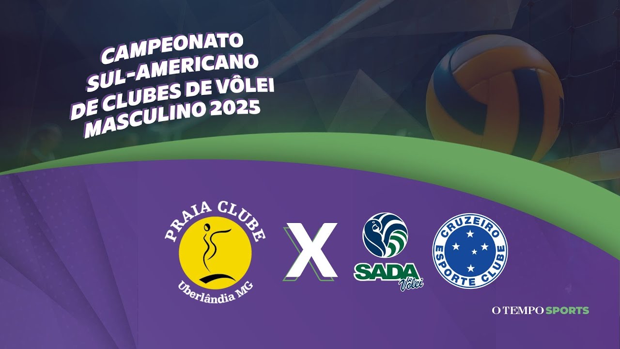 PRAIA CLUBE X SADA CRUZEIRO - AO VIVO E COM IMAGENS - SUL-AMERICANO DE CLUBES DE VÔLEI