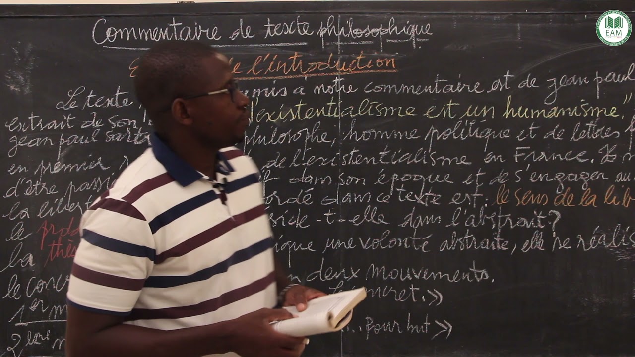 Exercice- Terminale - Philosophie :commentaire de texte philosophique/Mr Doumbia
