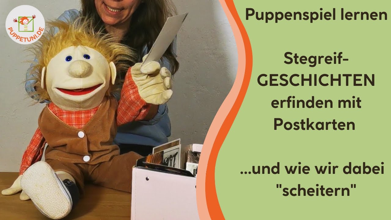 So kannst du mit einer Handpuppe Geschichten  aus dem Stegreif erfinden