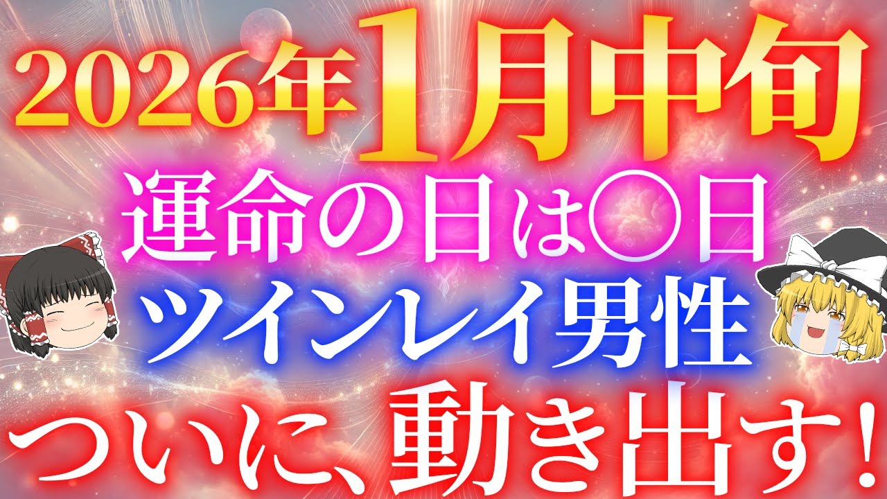 2026年1月中旬ツインレイ男性がついにこの日、動き出します！運命の分岐点は〇日！【ゆっくり解説】【ゆっくりスピリチュアル】