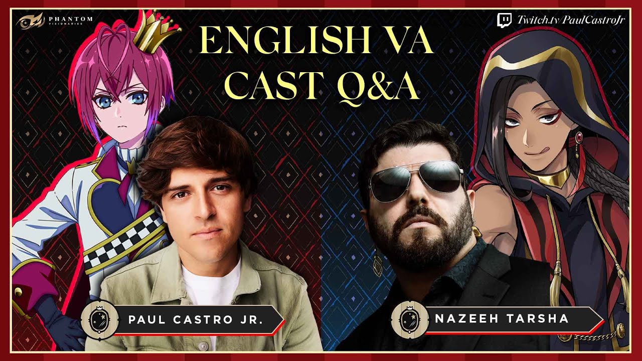 Twisted Wonderland English Voice Actors Q&A: Jamil Viper (Nazeeh Tarsha) & Riddle (Paul Castro Jr.)