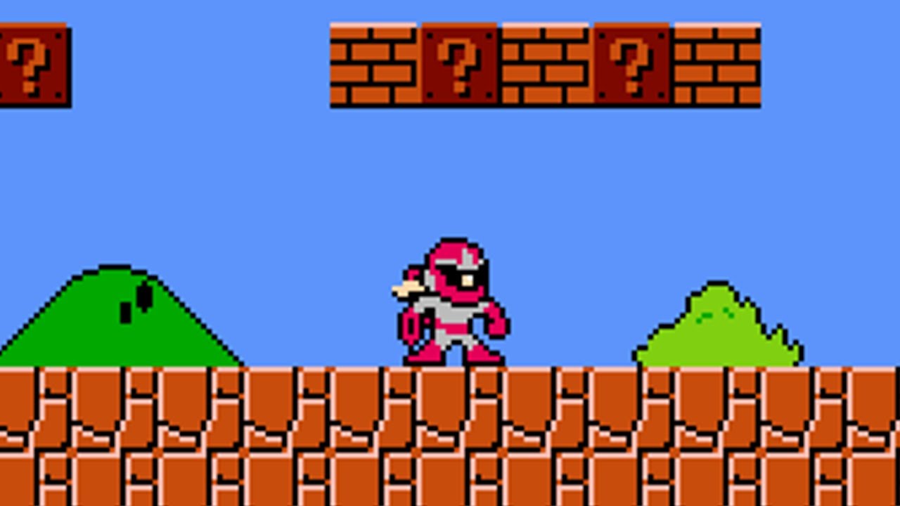 Super Mario Bros. Crossover - Mega Man as Break Man (PC) - Gameplay